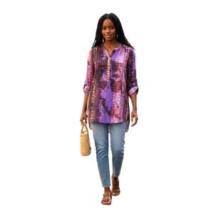 A New Approach Purple Abstract Print Blouse size Medium